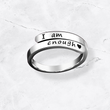 Load image into Gallery viewer, THIN WRAP 925 STERLING SILVER 'I AM ENOUGH' RING