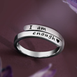 Load image into Gallery viewer, THIN WRAP 925 STERLING SILVER 'I AM ENOUGH' RING