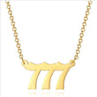 Load image into Gallery viewer, 777 Angel number gold necklace