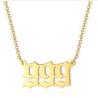 Load image into Gallery viewer, 999 angel number cable chain gold necklace
