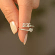 Load image into Gallery viewer, A model holding a 666 Angel Number Silver ring