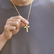 Load image into Gallery viewer, Personalized Memorial Cross Projection Necklace
