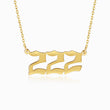 Load image into Gallery viewer, 222 angel number cable chain gold necklace