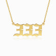 Load image into Gallery viewer, 333 angel number cable chain gold necklace