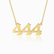 Load image into Gallery viewer, 444 angel number cable chain gold necklace