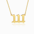 Load image into Gallery viewer, 111 angel number cable chain gold necklace