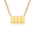 Load image into Gallery viewer, 111 angel number pendant gold necklace