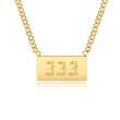Load image into Gallery viewer, 333 angel number pendant gold necklace