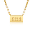 Load image into Gallery viewer, 888 angel number pendant gold necklace