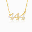 Load image into Gallery viewer, 444 angel number diamond necklace