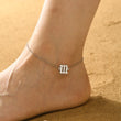 Load image into Gallery viewer, A model wearing a 111 Angel Number Silver Anklet