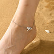 Load image into Gallery viewer, A model wearing a 555 Angel Number Silver-plated Anklet