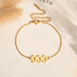 Load image into Gallery viewer, Angel Number 999 gold bracelet on a canvas background