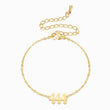 Load image into Gallery viewer, 444 angel number gold plated bracelet