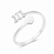 Load image into Gallery viewer, 111 silver plated ring with a white background