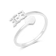 Load image into Gallery viewer, Angel number 333 silver ring