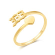 Load image into Gallery viewer, Angel number 333 gold ring