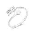 Load image into Gallery viewer, Angel number 555 silver ring
