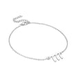 Load image into Gallery viewer, 777 angel number silver plated anklet