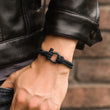Load image into Gallery viewer, black To My Son Love You Forever Nautical Bracelet worn by a model