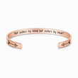 Load image into Gallery viewer, rose gold colored Not Sisters By Blood But Sisters By Heart Bracelet on a white background