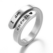 Load image into Gallery viewer, THIN WRAP 925 STERLING SILVER 'I AM ENOUGH' RING