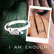 Load image into Gallery viewer, THIN WRAP 925 STERLING SILVER 'I AM ENOUGH' RING
