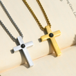Load image into Gallery viewer, Personalized Memorial Cross Projection Necklace