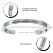 Load image into Gallery viewer, Mom, You Walk Beside Me Every Day Cuff Bracelet